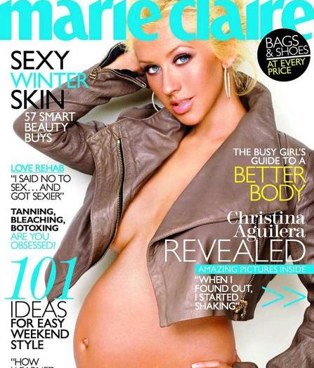 Christina Aguilera pregnant Marie Claire naked interview