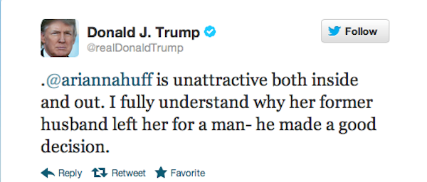 Trump's Huffington Tweet