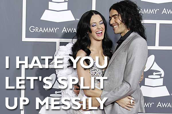 Katy Perry and Russell Brand in unhappier times