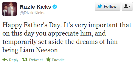 Liam Neeson gets love from Rizzle Kicks