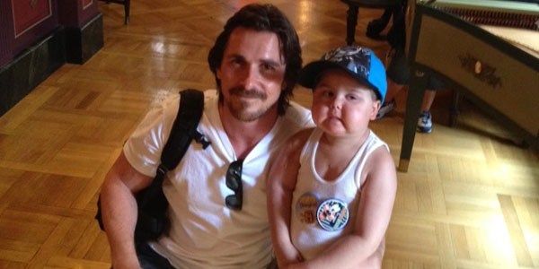 Christian Bale with leukemia patient