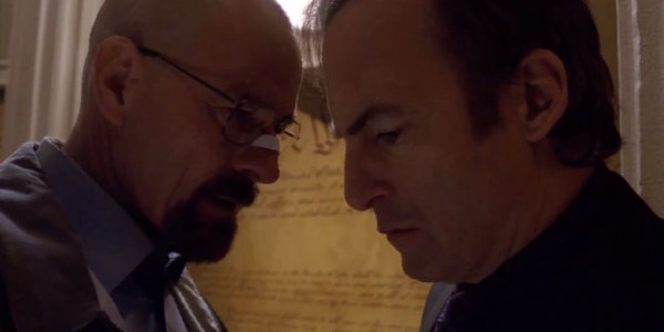 Walter White and Saul Goodman, from the show Breaking Bad.