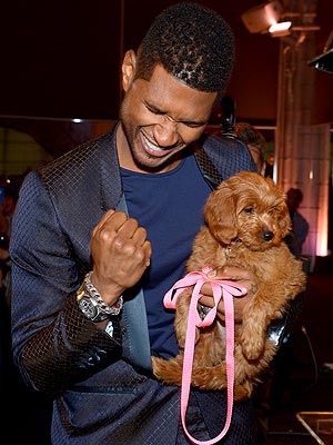 Usher With His New Puppy