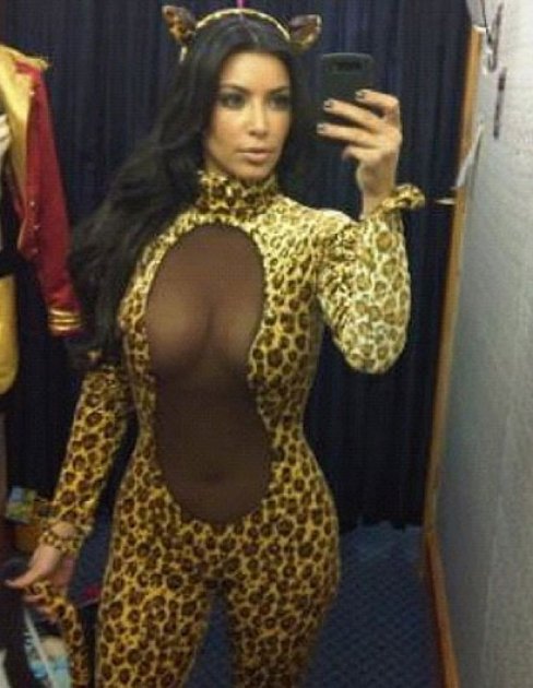 Kim Kardashian practically naked