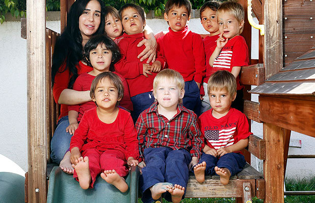Nadya Suleman With Some of Her Kids