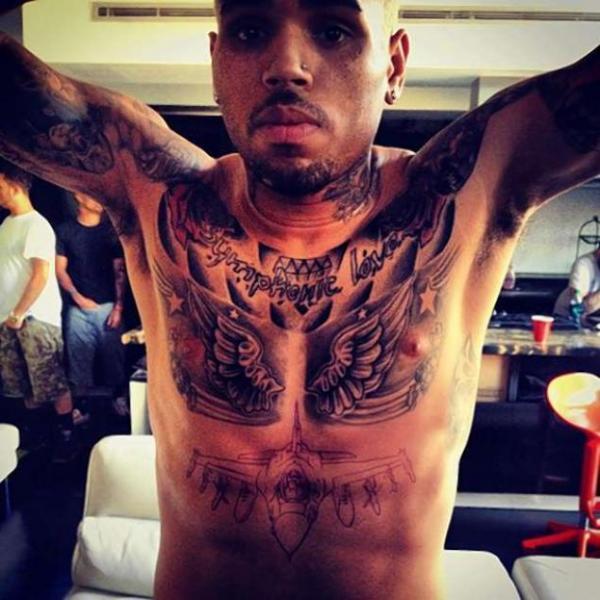 Chris Brown shirtless instagram