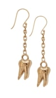 kesha jewelry collection - gold teeth earrings