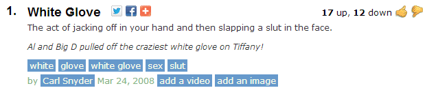urban dictionary - white glove definition