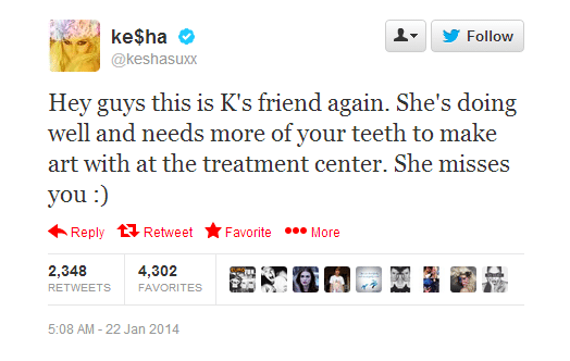 Kesha tweet