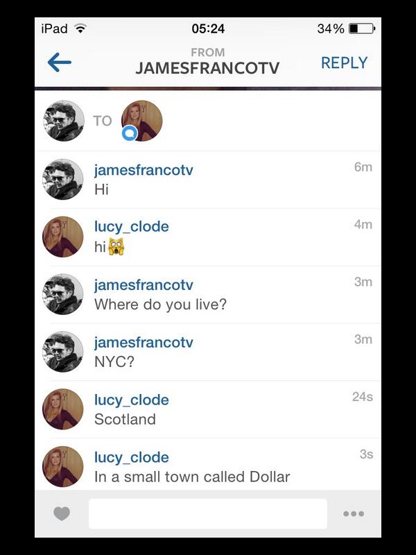 James Franco Instagram Convo