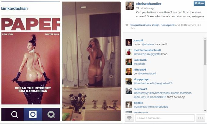 Chelsea Handler Kim K Instagram