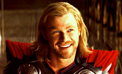 Chris Hemsworth Laughing Thor