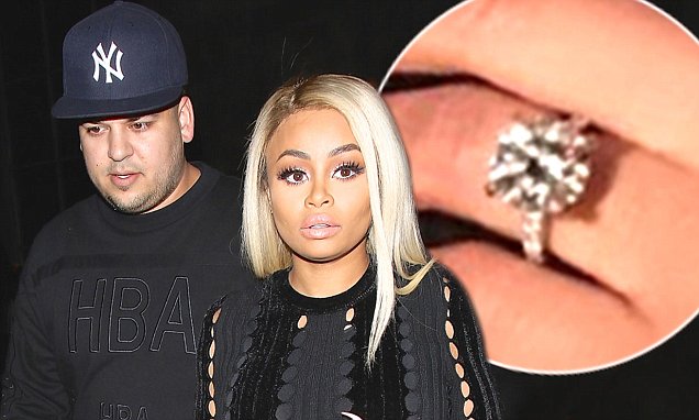 West Hollywood, CA - Are Rob Kardashian and Blac Chyna officially engaged? Blac showed off a sparkling ring on that finger as she headed to Ace of Diamonds strip club with her possible new fiancee. She shared the news on Instagram with a photo of her ring and the word,'Yes!!!'. Blac's mom has reportedly already given her seal of approval to have Rob as her new son-in-law. AKM-GSI April 4, 2016 To License These Photos, Please Contact : Steve Ginsburg (310) 505-8447 (323) 423-9397 steve@akmgsi.com sales@akmgsi.com or Maria Buda (917) 242-1505 mbuda@akmgsi.com ginsburgspalyinc@gmail.com